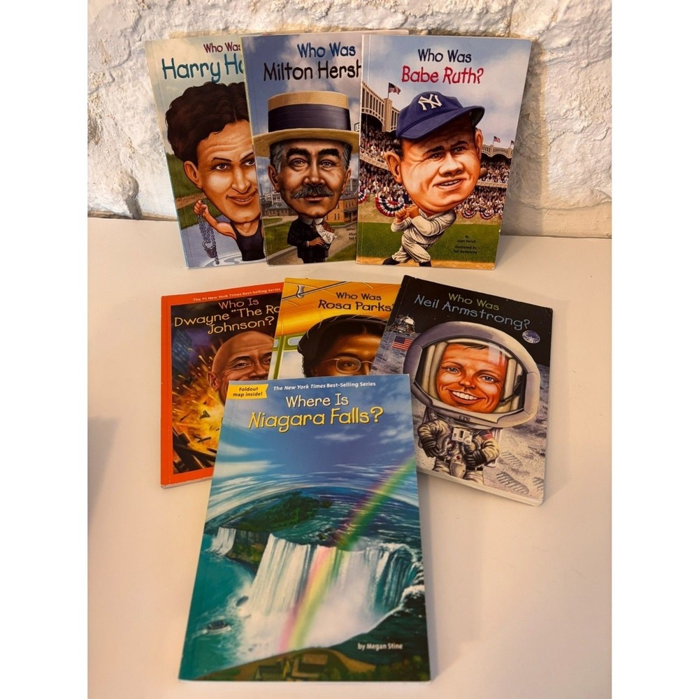 Who Was Who Is Book Lot 19 Who HQ Biography History Kids Chapter Books Grade 3-7